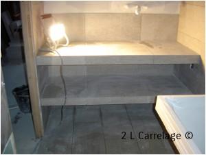 Réalisation d un plan de travail de salle de bain pour plan vasque entièrement réalisé 