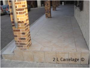 Terrasse finition carrelage